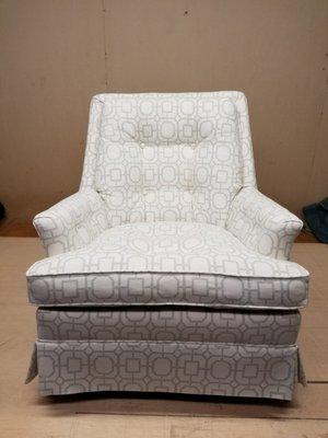 Chair reupholstered.