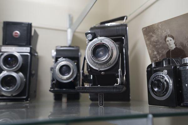 Cameras on display