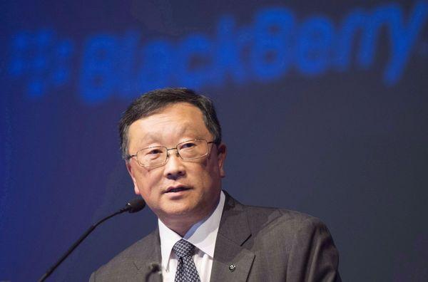 John Cheng, CEO of Blackberry, wears our custom logo tie.