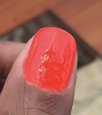 Gel seems to be watered down.