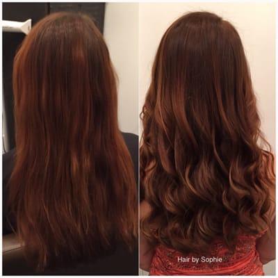 Before and after! Balayage and gloss