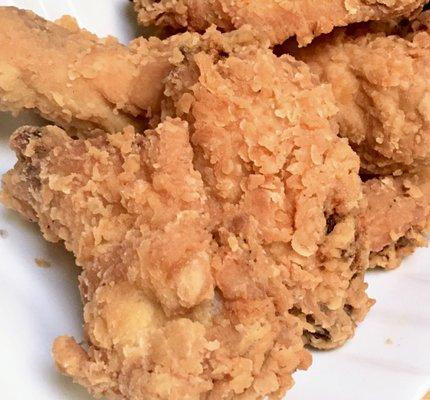 Crispy on the outside, tender and juicy on the inside Cajun Fried Chicken