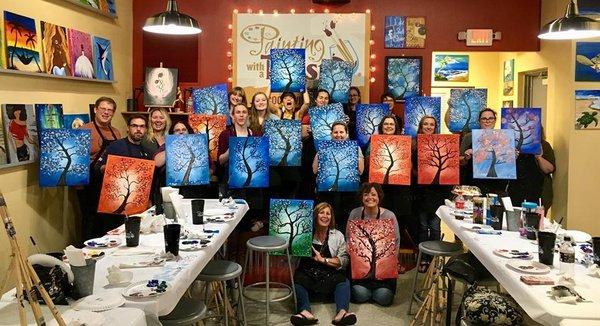 Our painting class - a fun bunch!