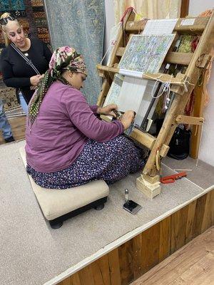 Wool rug making in Turkey