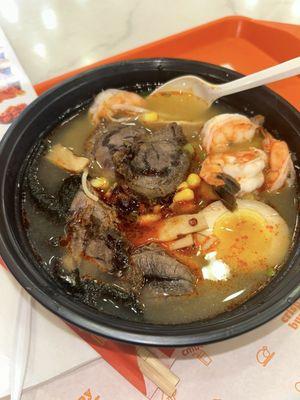 Beef Ramon with shrimp