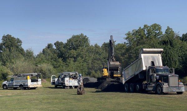 Start of the sand mound.