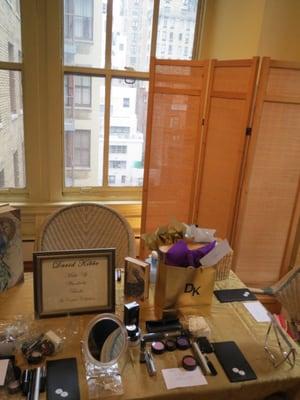 David Kibbe's studio before the makeup class starts