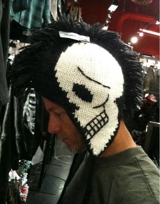 Cool skull winter mohawk hat