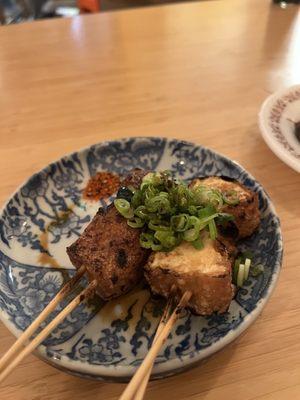 Age Tofu: fried tofu with green onion & tare