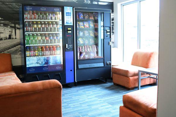 Enjoy a snack or drink at the vending machines.