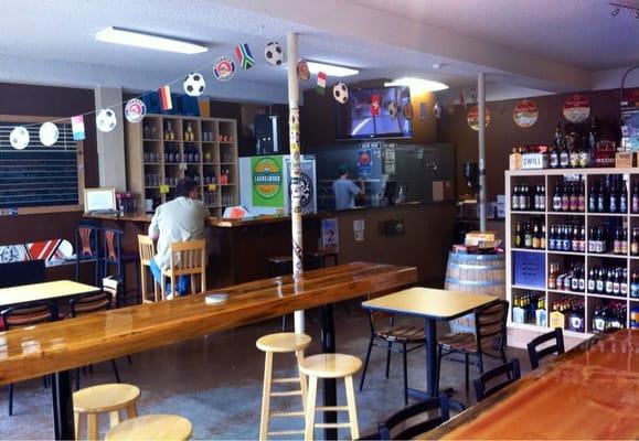 Great space, good bottle selection, friendly, knowledgeable staff