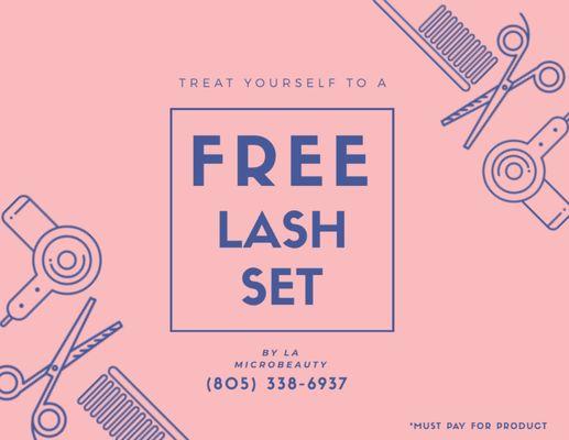 Complimentary lash set in the month of September