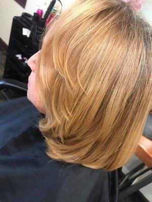 Doble process,color,haircut,blowdry