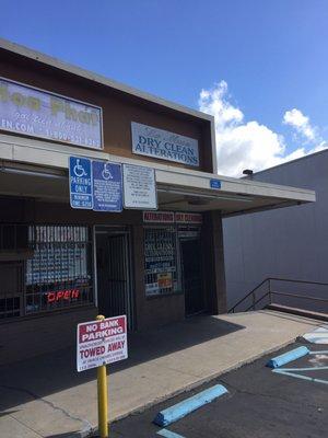 Very small family owned shop. Laundry done outside of the establishment, but it's done right!