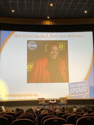 Waiting to see author talk with actor Billy Dee Williams