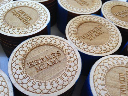 Custom etched poker chips