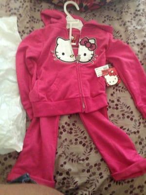 Bought this cute Hello Kitty sweat suit for my babygirl only $20