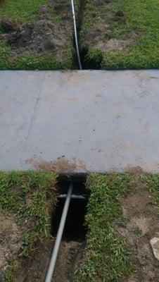 PVC Conduit under Side walk