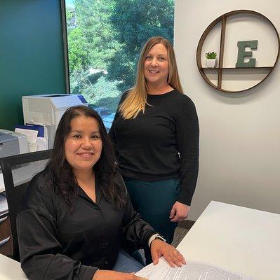 Escrow Officer Susana Ochoa and Escrow Assistant Amy Leonhardt