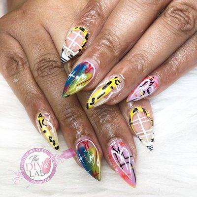 Handpainted nail art by Ty