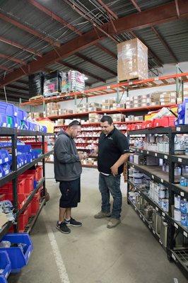 A complete warehouse of irrigation and vineyard supplies