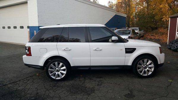 20% tints full service with a lifetime warranty on this Range Rover Sport