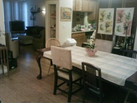 Living room in background, dining room in foreground... in a 3 bedroom unit at the Verona