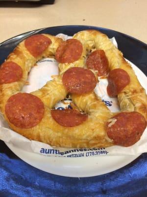 Pepperoni pretzel. It was awesome.