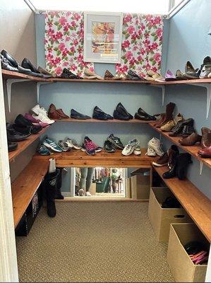 Our shoe closet