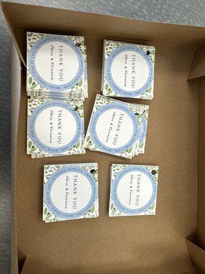 Gift Tags for Wedding Favors