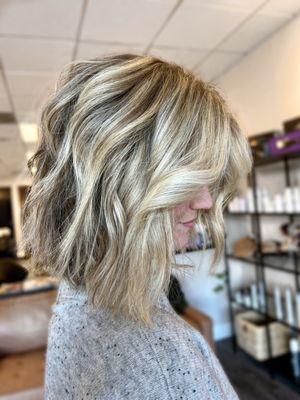 Bright textured bob