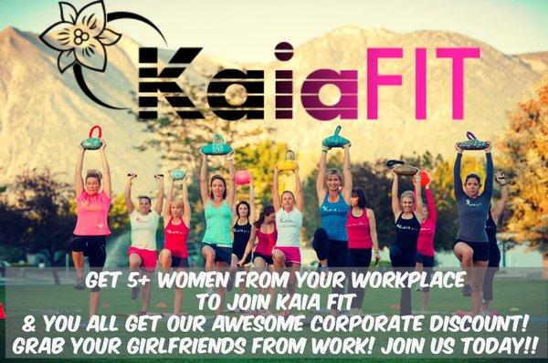 We offer fantastic corporate discounts! Get a handful of women from work, and join us today!