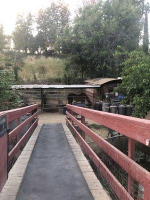 Walkway to stables