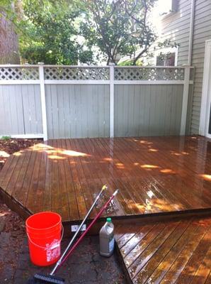 this is an after picture,,wood deck i finished