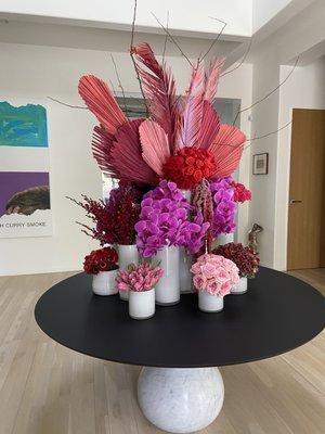 Valentine's Day arrangement for foyer