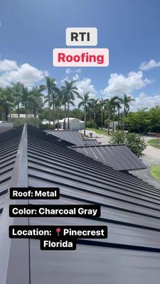 Metal roof completed by RTI- call for a free quote