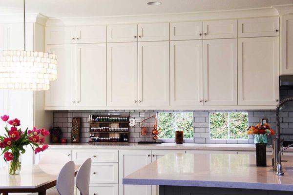 Looking for more storage space in your kitchen.  We custom kitchens, we build our cabinets to the ceiling so there is no wasted space!