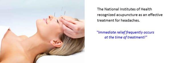 Acupuncture is a very effective treatment for headaches.