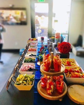 Taco bar setup