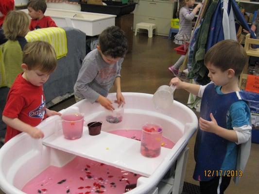 The water tub and the texture table always have something new and interesting.