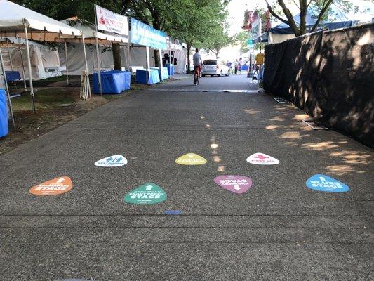 Waterfront Blues Festival Sidewalk Signage