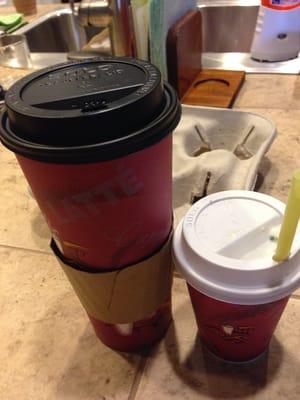 24oz Peppermint Mocha & 12oz Kid's Hot Chocolate