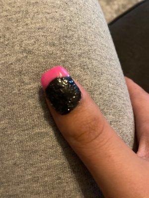 Asked for sparkles and got black blobs