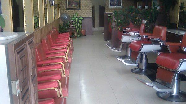 Inside plaza barber shop