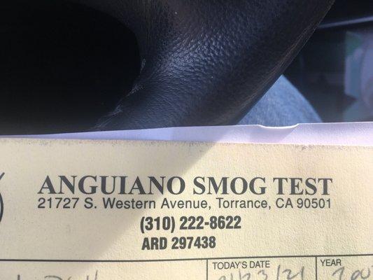 Anguiano Smog Test