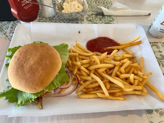 $9 Burger with Fries Special.