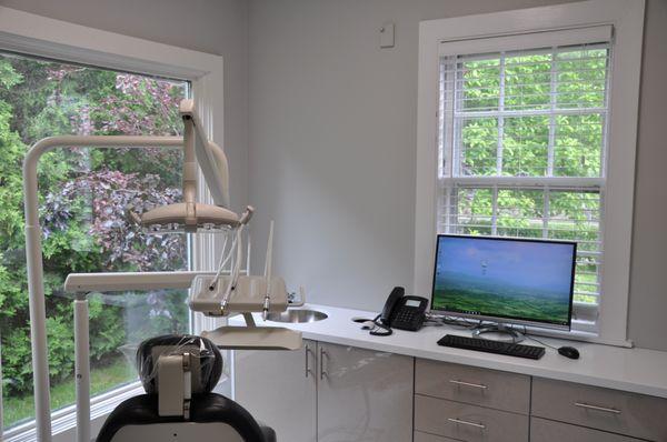 All our treatment rooms look out on the landscape.