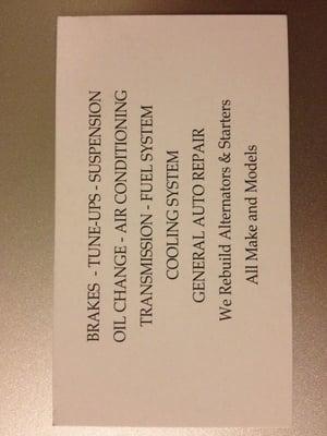 Business card (back)