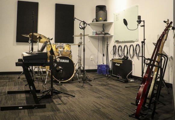 A fully equipped recording studio and professional audio engineers on staff for student recordings, audio services, and party packages!