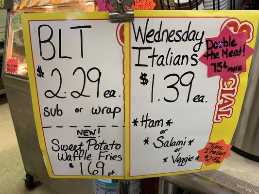 $1.39 Italian Wednesday! Score!